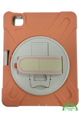 Shockproof Kinder Hoes iPad Air 4 10.9 (2020) &ndash; 360&deg; Draaibare Standaard &amp; Handstrap &ndash; Oranje