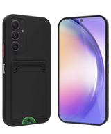 Zwart Hoesje voor Samsung S24 Plus Transparant met Kaarthouder, Praktisch, Slank & Schokbestendig