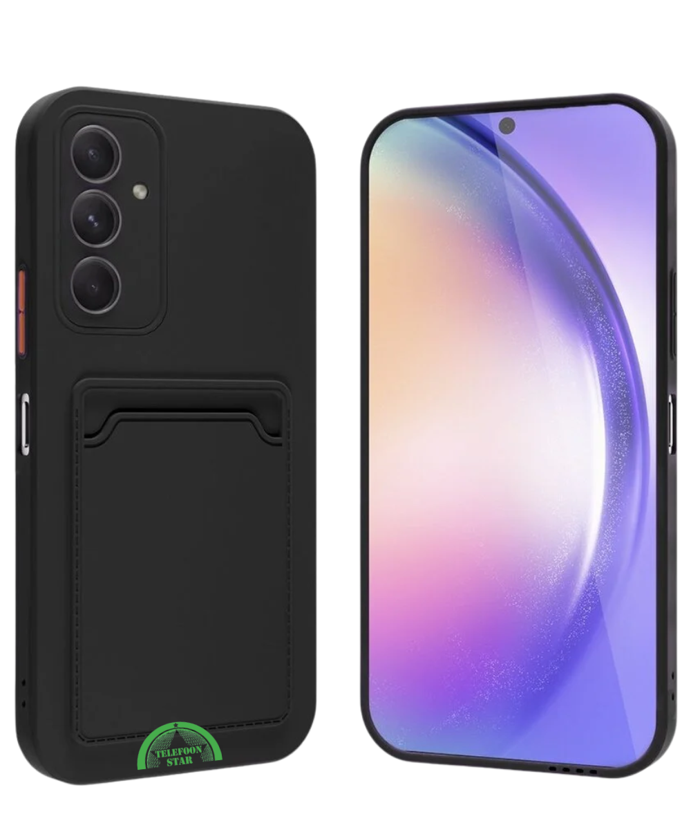Hoesje voor Samsung S24 Transparant met Kaarthouder, Praktisch, Slank & Schokbestendig
