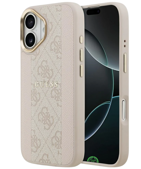 Hoesje iPhone 17 Beige met Goudkleurige Camera-Rand