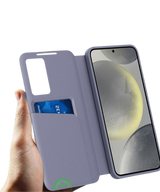 Samsung Galaxy S26 Ultra Paars Wallet Case Met Smart Window Bescherming