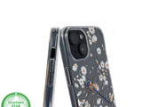 iPhone 15 Hoesje &ndash; Transparant Met Margrietjes en Papegaai | Fris, Kleurrijk &amp; Beschermend