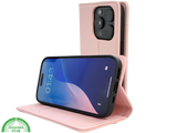 Bookcase Hoesje iPhone 16 Pro Roze &ndash; Elegante Wallet Case met Pasjeshouder
