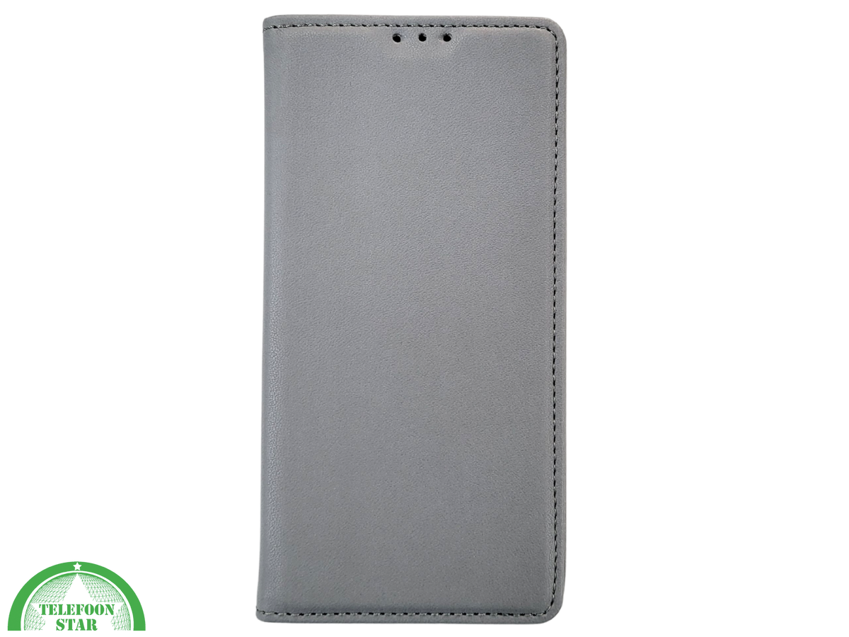 Bookcase Hoesje iPhone 16 Pro Grijs &ndash; Stijlvolle Bescherming met Pasjeshouder