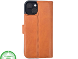 iPhone 15 Plus 2-in-1 Hoesje Bruin Leer &ndash; Bookcase met Uitneembare Backcover