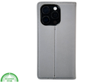Bookcase Hoesje iPhone 16 Pro Grijs &ndash; Stijlvolle Bescherming met Pasjeshouder