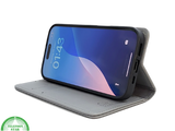 Bookcase Hoesje iPhone 16 Pro Grijs &ndash; Stijlvolle Bescherming met Pasjeshouder
