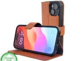 iPhone 15 2-in-1 Hoesje Bruin Leer &ndash; Bookcase met Uitneembare Backcover