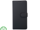 iPhone 16 Pro Bookcase Hoesje Zwart &ndash; Leren Look met Magnetische Sluiting