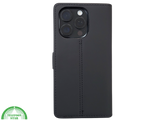 iPhone 16 Pro Bookcase Hoesje Zwart &ndash; Leren Look met Magnetische Sluiting