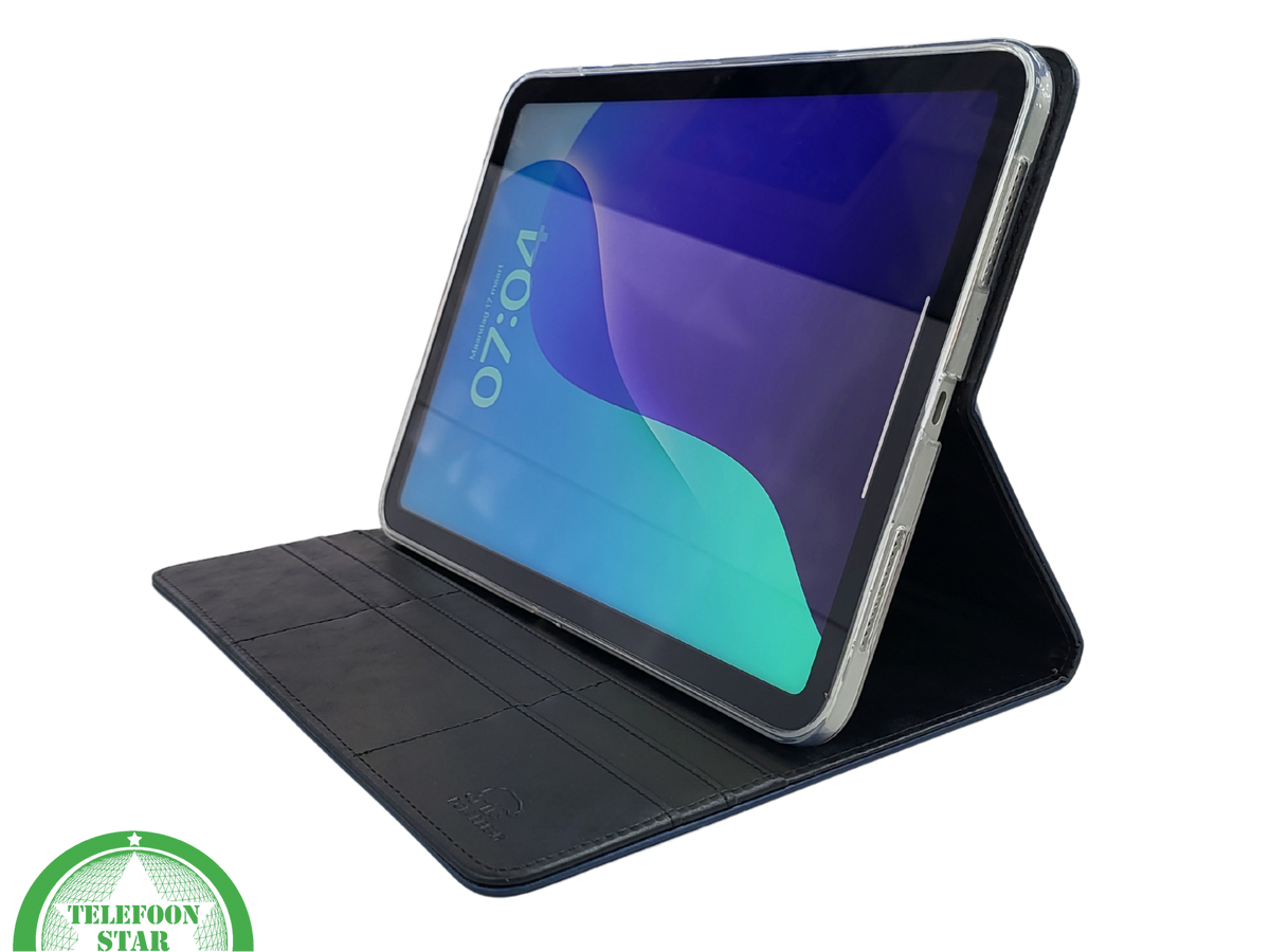 Apple iPad Air 11 inch 2025 / 2024 Leer Hoes Luxe Blauwe Bookcase 11 inch Schokbestendig