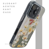 iPhone 16 Pro Max Transparant Hoesje Met Bloemen En Vlinder Elegante Achterkant Bescherming