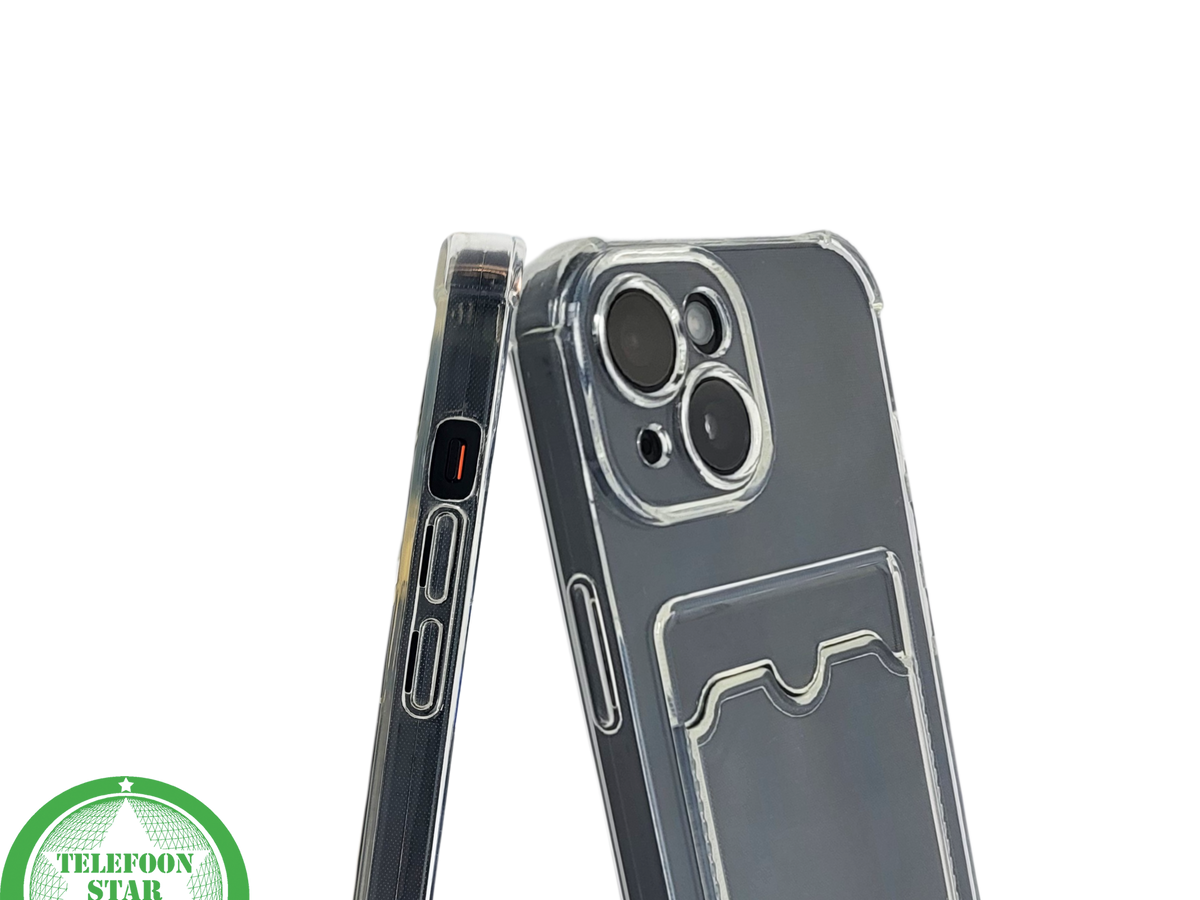 iPhone 15 Clear Case met Kaarthouder &ndash; Slank Design &amp; Extra Functionaliteit