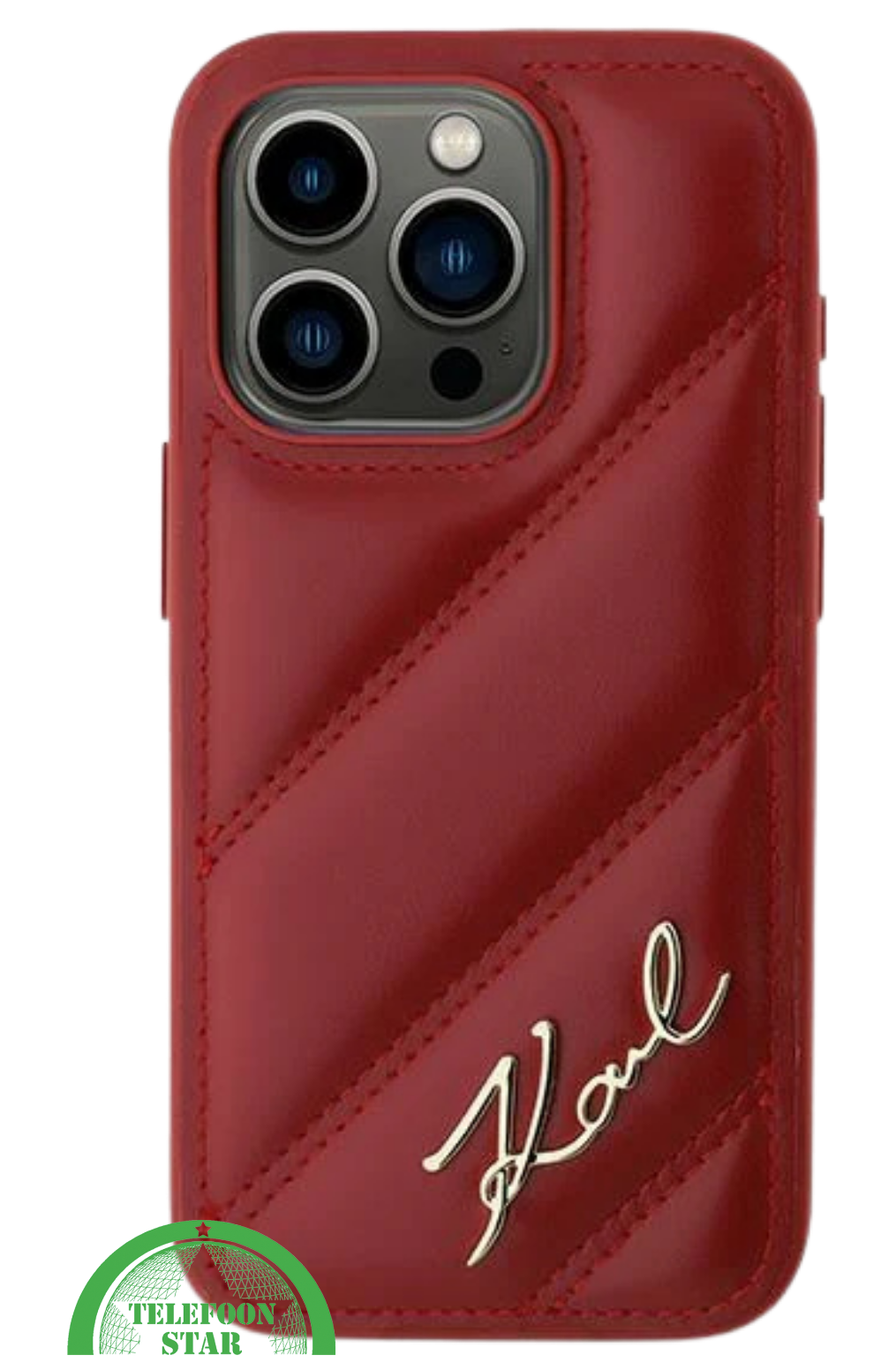 iPhone 16 Pro Luxe Leren Hoesje &ndash; Rood | Elegant, Stevig en Stijlvol Design