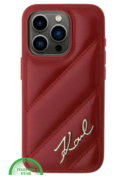 iPhone 16 Pro Luxe Leren Hoesje &ndash; Rood | Elegant, Stevig en Stijlvol Design