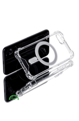 Transparant Hoesje voor iPhone SE 2022 Antishock MagSafe, Magnetisch, Slank &amp; Krasbestendig