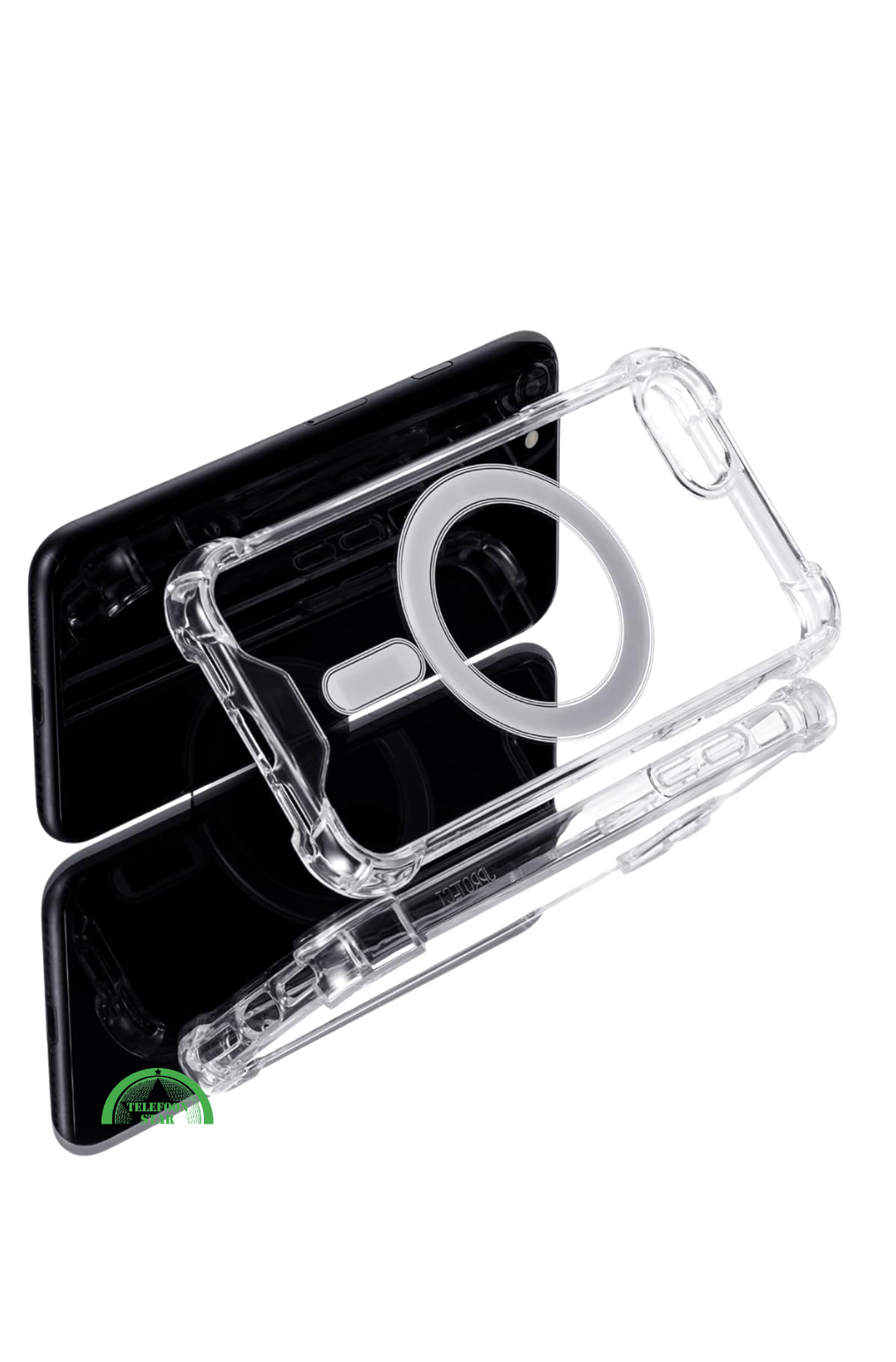 Transparant Hoesje voor iPhone SE Antishock MagSafe, Magnetisch, Slank &amp; Krasbestendig