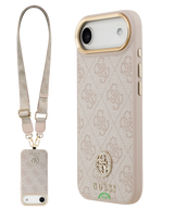 Hoesje voor iPhone 17 Air Beige met Koord en Camera Bescherming