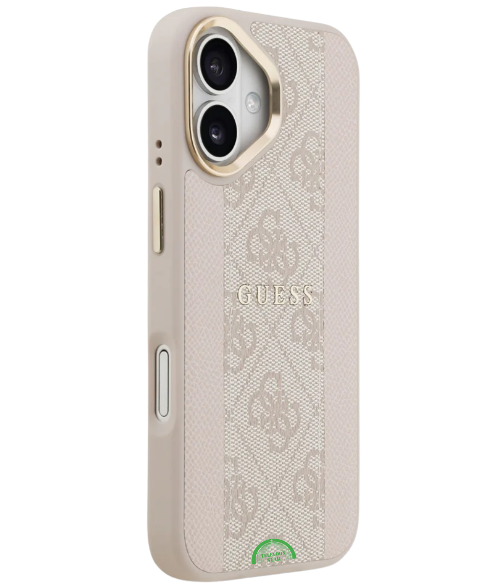 Hoesje iPhone 17 Beige met Goudkleurige Camera-Rand