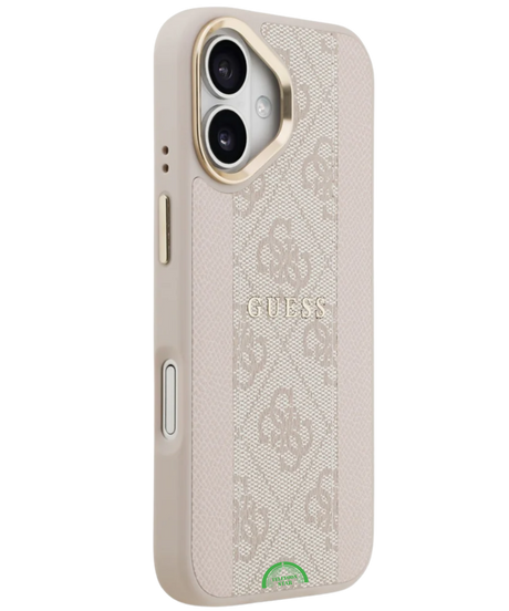 Hoesje iPhone 17 Beige met Goudkleurige Camera-Rand