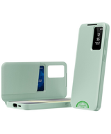 Samsung Galaxy S26 Ultra Licht Groen Lederlook Hoesje Smart View Cover