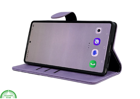 Hoesje voor Samsung S26 Ultra paars Boek Leer Stijlvolle en Beschermende Wallet lather