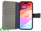 iPhone 15 Plus 2-in-1 Hoesje Groen Leer &ndash; Bookcase Met 2 in 1 Functie