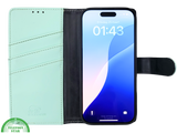 iPhone 16 Pro Bookcase Hoesje Mintgroen &ndash; Fris, Stijlvol &amp; Praktisch