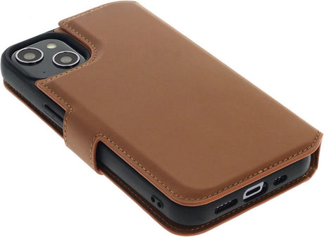 iPhone 15 Plus 2 in 1 Hoesje | 100% Leer | Minimalistisch | Bruin