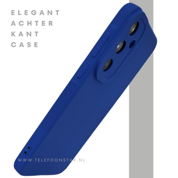 Hoesje voor Samsung Galaxy A37 Blauwe TPU siliconen Stijlvolle Bescherming