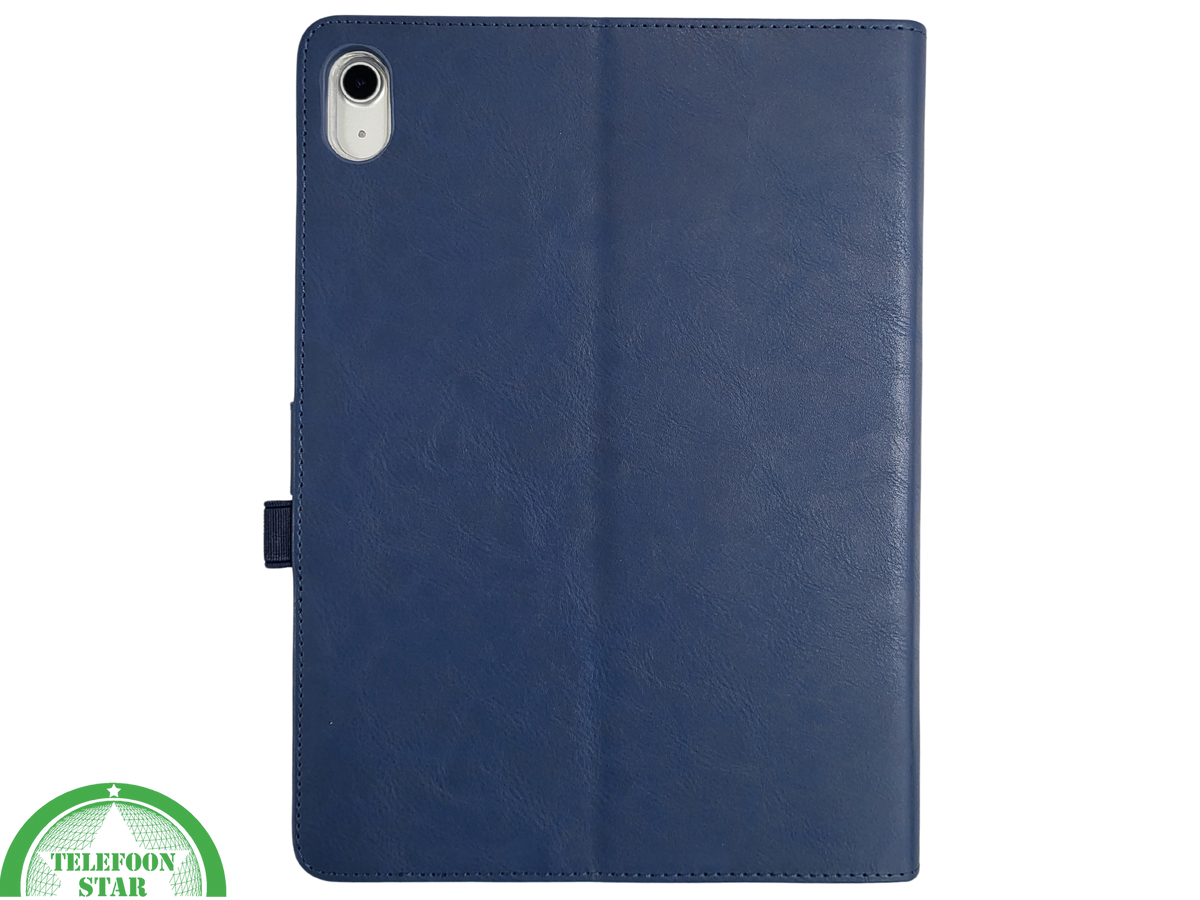 iPad 11e Gen 2025 Hoes Luxe Blauwe Bookcase 11 inch Schokbestendig