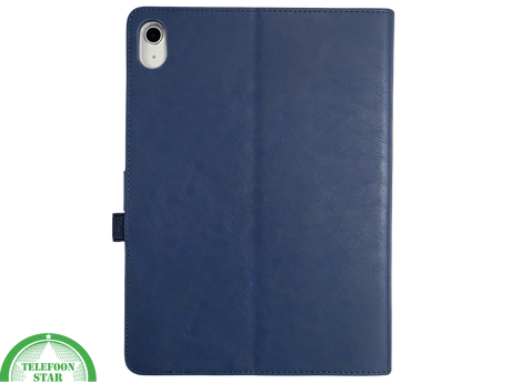 iPad 11e Gen 2025 Hoes Luxe Blauwe Bookcase 11 inch Schokbestendig