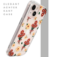 iPhone 13 / 14 Hoesje &ndash; Transparant Bloemenprint met Rode Boeketten | Telefoonstar