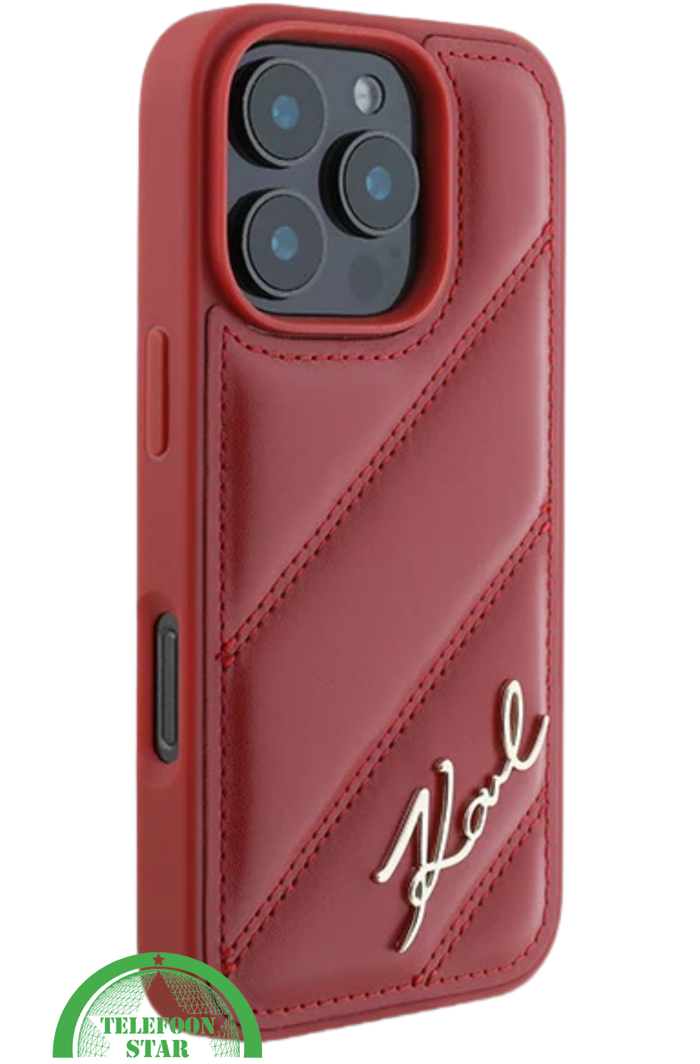 iPhone 16 Pro Luxe Leren Hoesje &ndash; Rood | Elegant, Stevig en Stijlvol Design