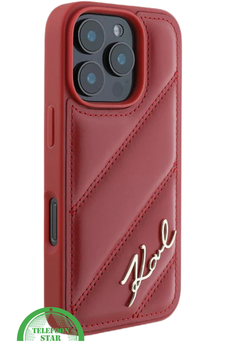 iPhone 16 Pro Luxe Leren Hoesje &ndash; Rood | Elegant, Stevig en Stijlvol Design