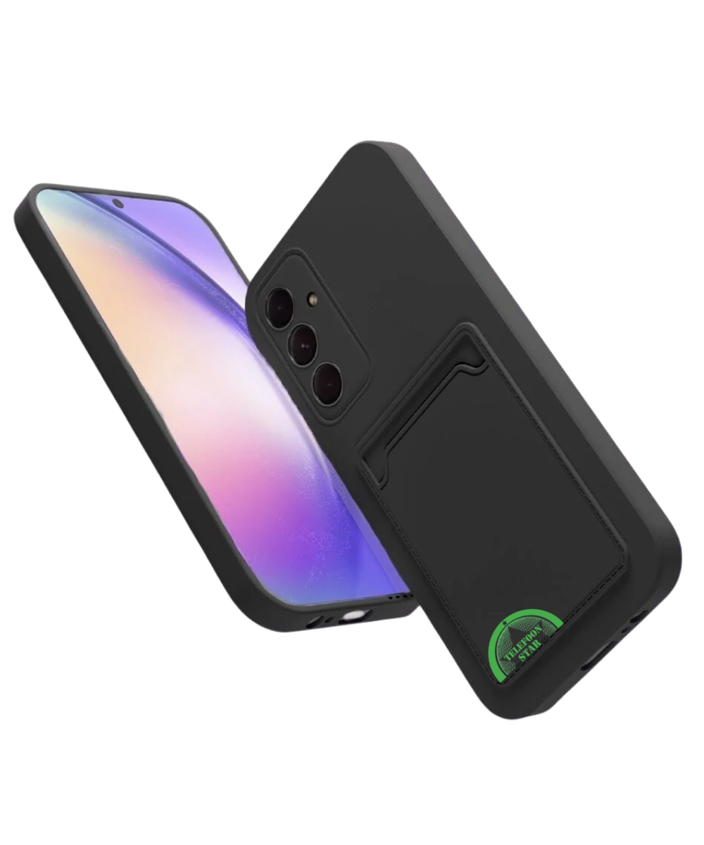Zwart Hoesje voor Samsung S26 Transparant met Kaarthouder, Praktisch, Slank & Schokbestendig