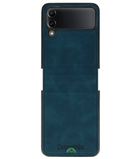 Hoesje voor Samsung Z Flip 7 FE Donkerblauw Wallet Case