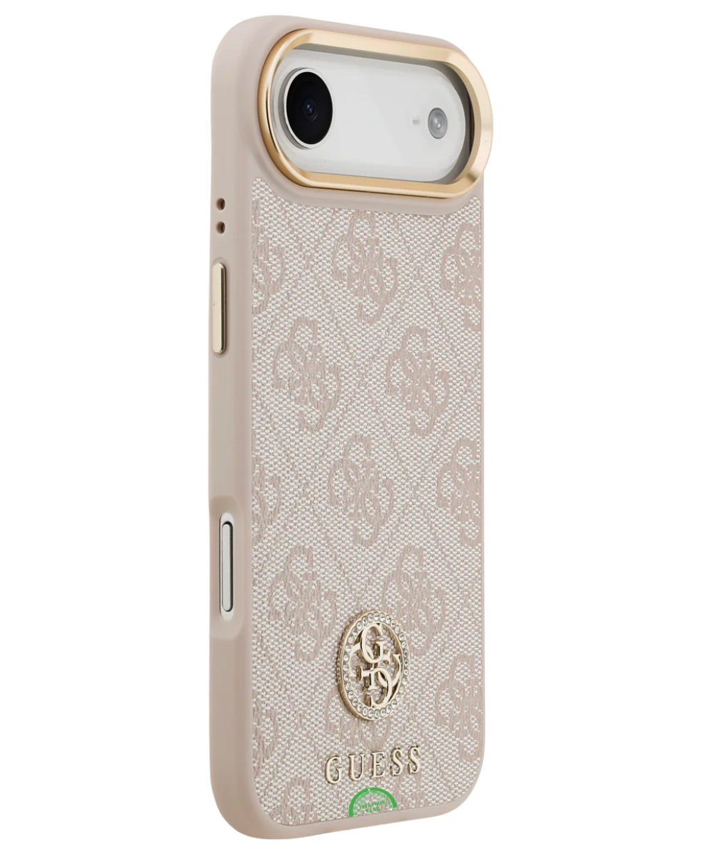 Hoesje voor iPhone 17 Air Beige met Koord en Camera Bescherming