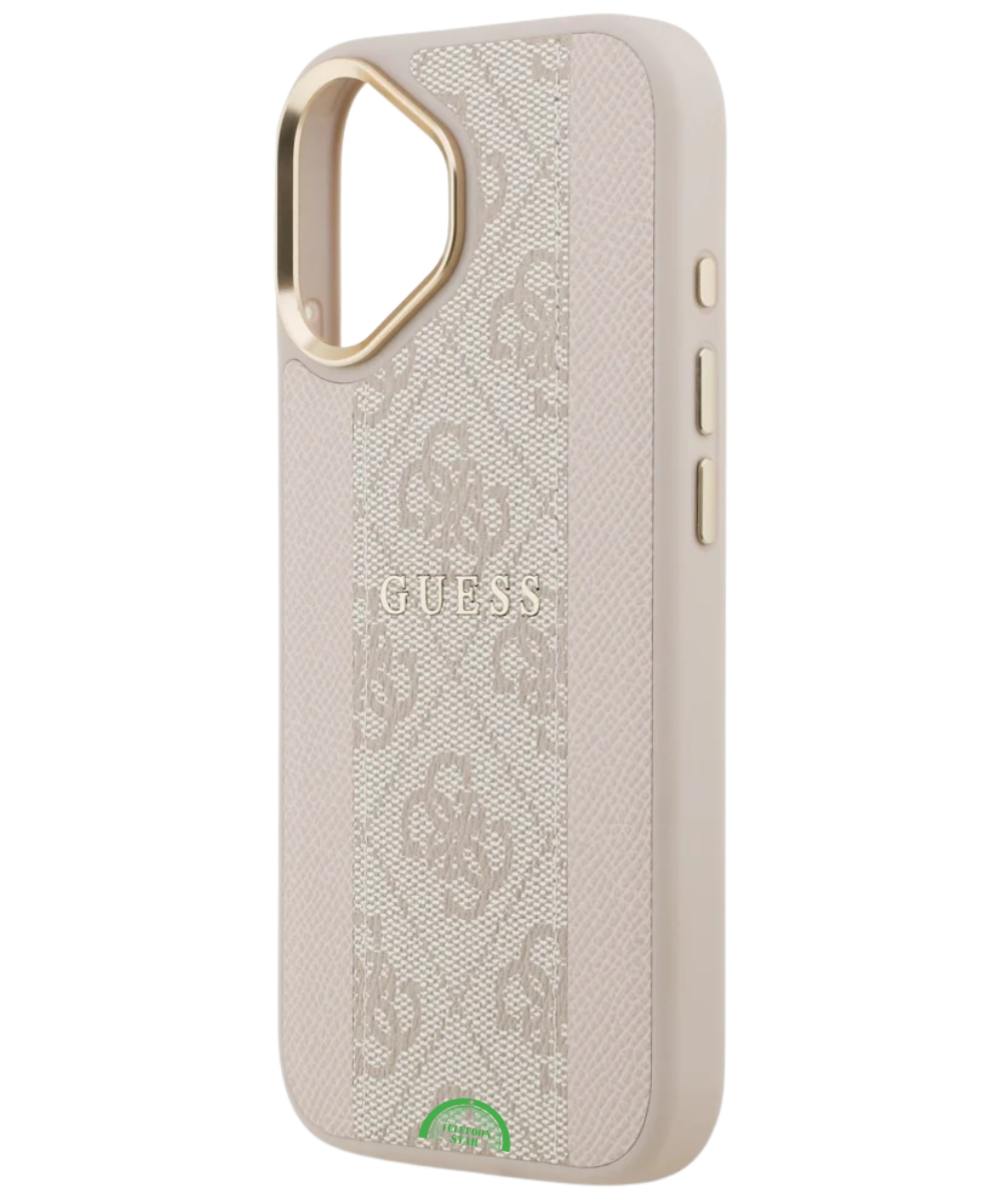 Hoesje iPhone 17 Beige met Goudkleurige Camera-Rand