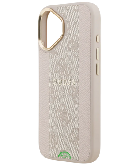 Hoesje iPhone 17 Beige met Goudkleurige Camera-Rand
