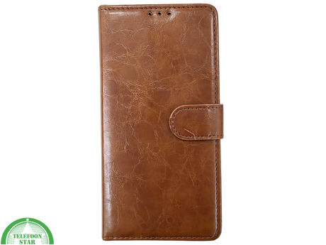 iPhone 16 Pro Bookcase Hoesje Bruin &ndash; Vintage Look met Luxe Bescherming
