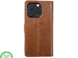 iPhone 16 Pro Bookcase Hoesje Bruin &ndash; Vintage Look met Luxe Bescherming