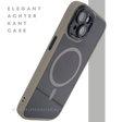 iPhone 15 Hoesje &ndash; Transparant met Beige Rand &amp; MagSafe | Elegant, Neutraal &amp; Praktisch