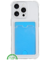 Hoesje voor iPhone 15 Pro Max Transparant met Kaartvak, Shockproof, Sterk &amp; Handig Ontwerp
