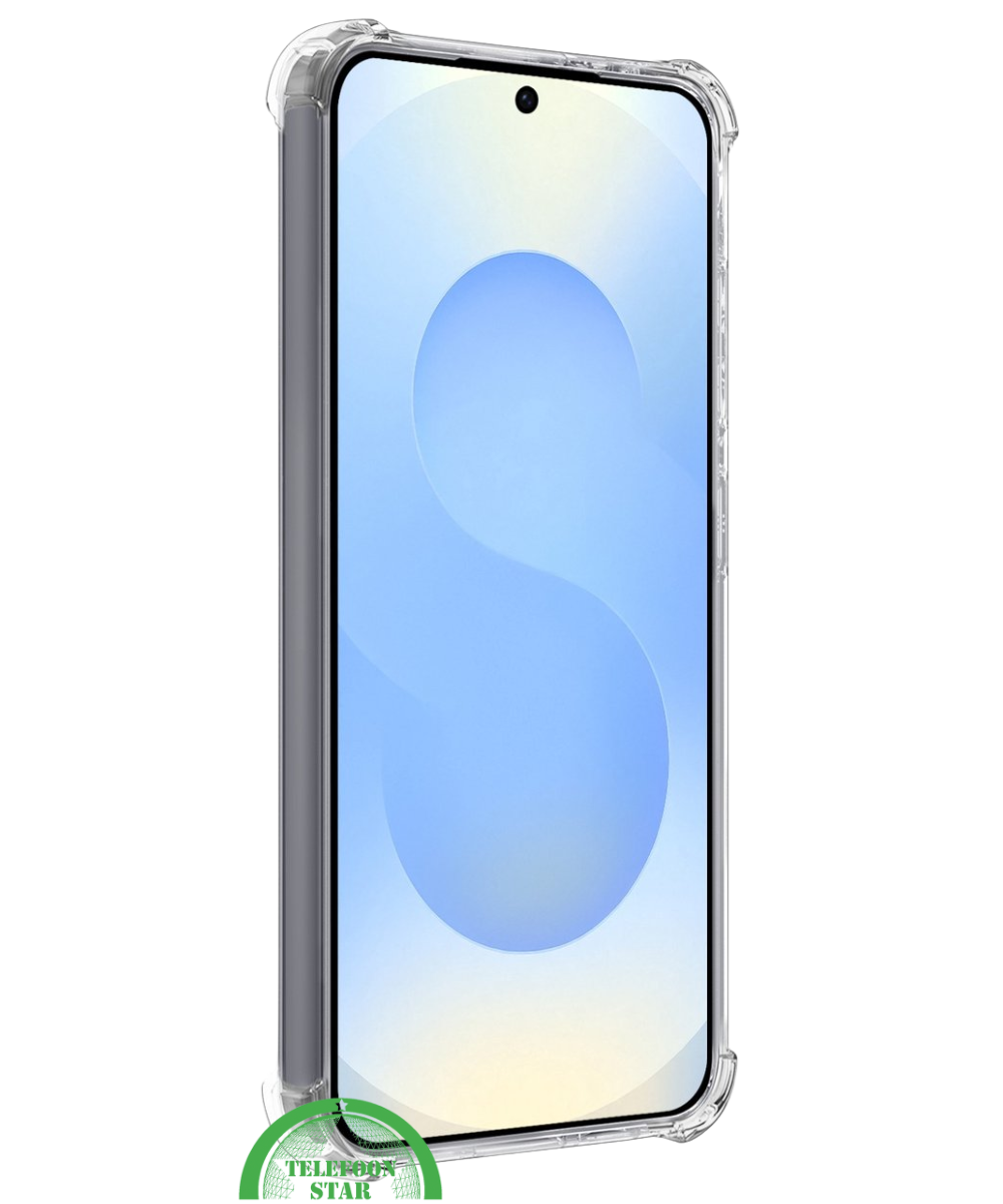 Transparant Hoesje voor Samsung S25 Edge met Kaarthouder, Praktisch, Slank & Schokbestendig