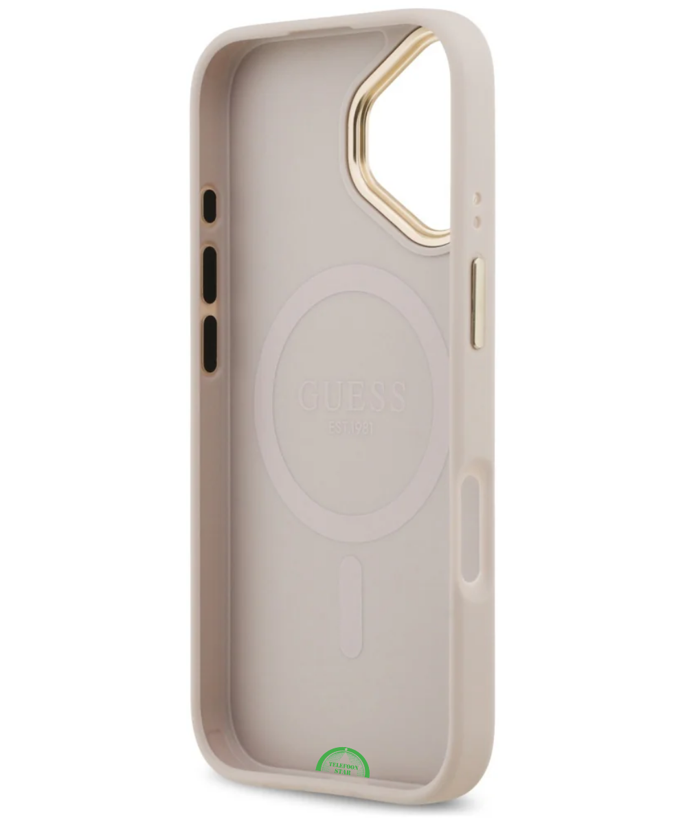 Hoesje iPhone 17 Beige met Goudkleurige Camera-Rand