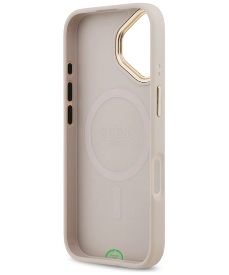 Hoesje iPhone 17 Beige met Goudkleurige Camera-Rand