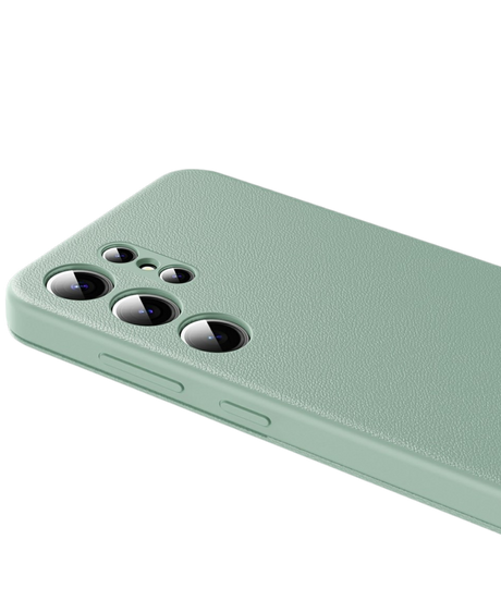 Samsung Galaxy S26 Ultra Licht Groen Lederlook Hoesje Smart View Cover
