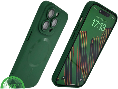 iPhone 15 Pro Groen Hoesje met Ringhouder &ndash; MagSafe &amp; Kickstand | Telefoonstar.nl