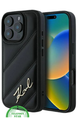 iPhone 16 Pro Luxe Leren Hoesje – Zwart | Elegant, Stevig en Stijlvol Design